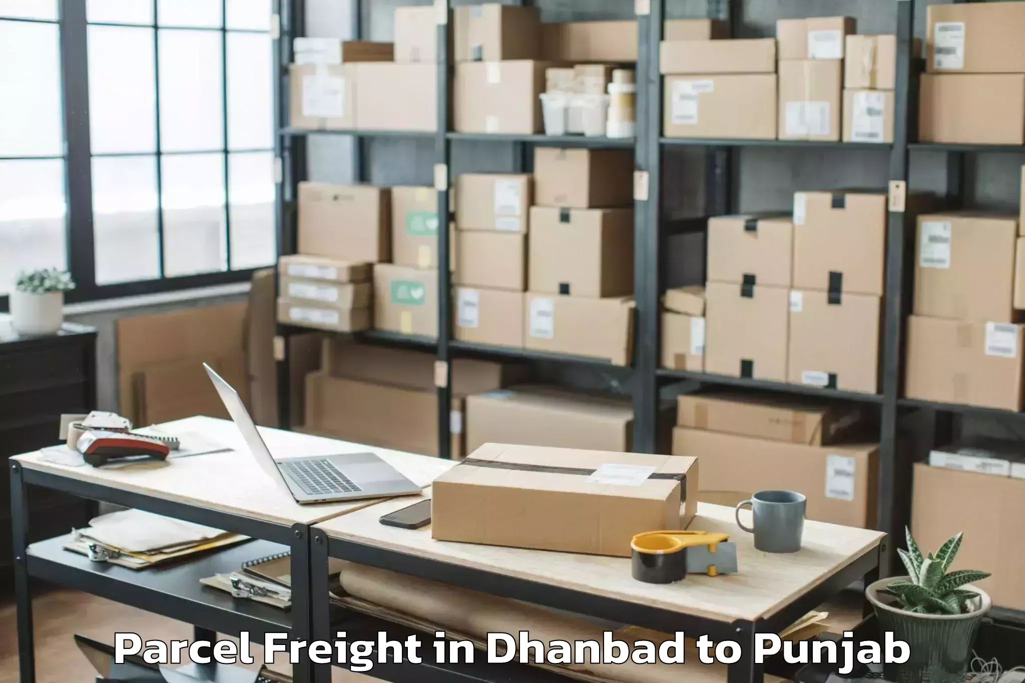 Book Dhanbad to Rahon Parcel Freight Online